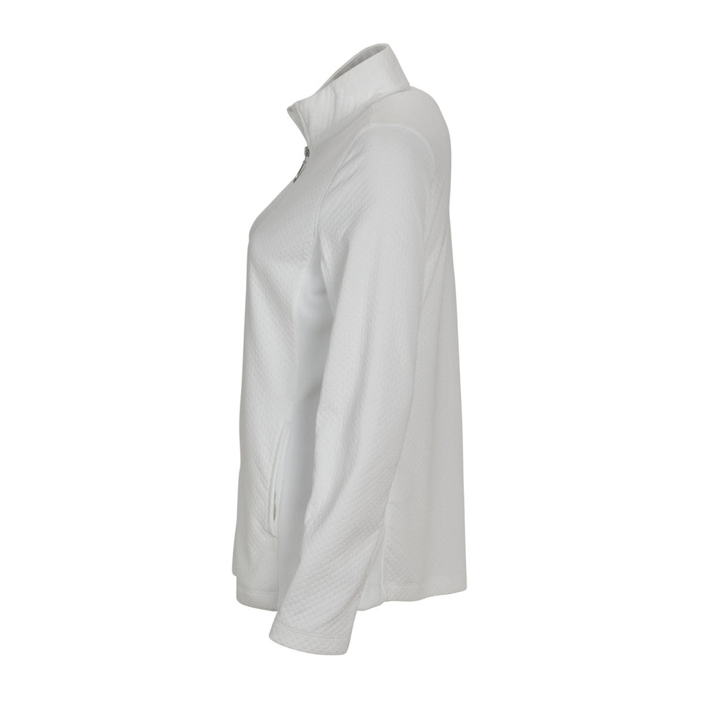 Greg Norman Women's White Embossed Dot Jacket
