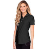 Greg Norman Women's Black Heather Play Dry Solid Polo