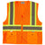 Xtreme Visibility Unisex Orange DOT Class 2 Contrast Stripe Zip Vest