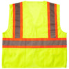 Xtreme Visibility Unisex Yellow DOT Class 2 Contrast Stripe Zip Vest