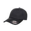 Flexfit Black Cotton Twill Dad Cap