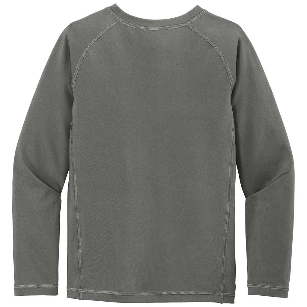 Sport-Tek Youth Dark Smoke Grey Long Sleeve Rashguard Tee