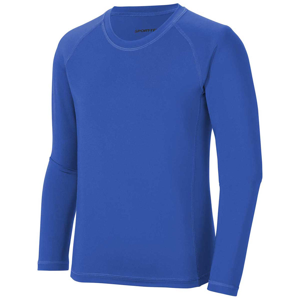 Sport-Tek Youth True Royal Long Sleeve Rashguard Tee