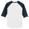 Sport-Tek Youth White/Navy Colorblock Raglan Jersey