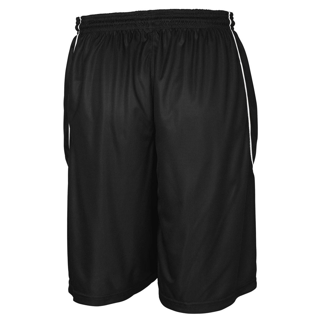 Sport-Tek Youth Black PosiCharge Mesh Reversible Spliced Short