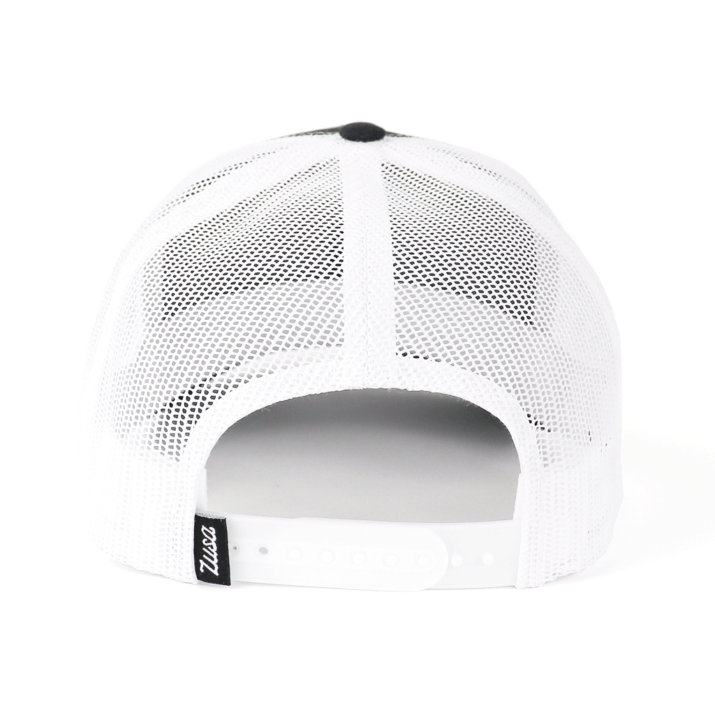 Rally Zusa Black/White Open Road Trucker Cap