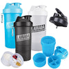 Primeline Black 20 oz. Smartshake Original Compartment Fitness Shaker