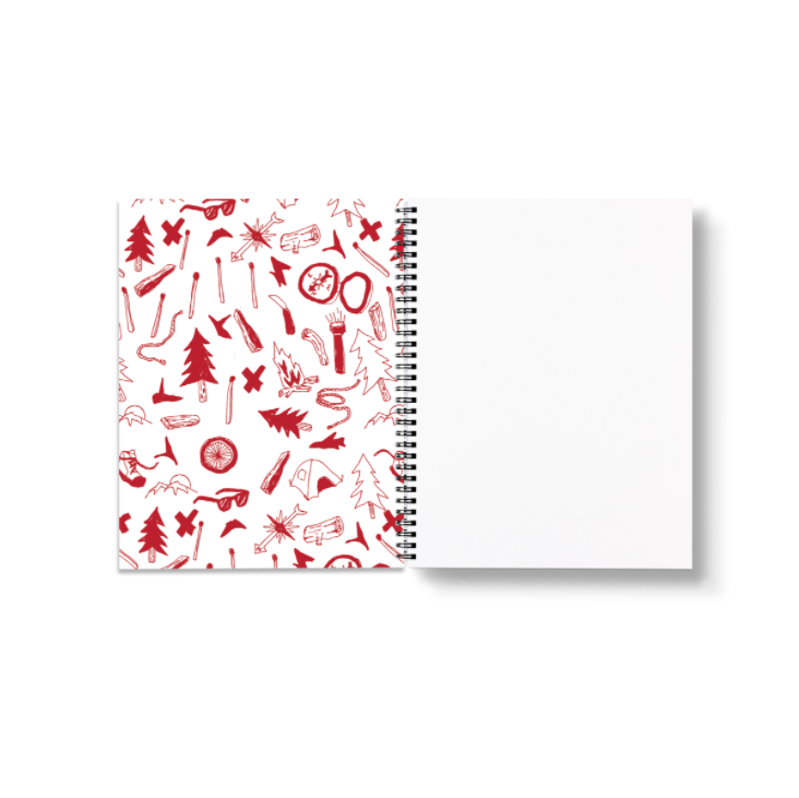 Denik White Large Wire-O Notebook - 8.5" x 11"